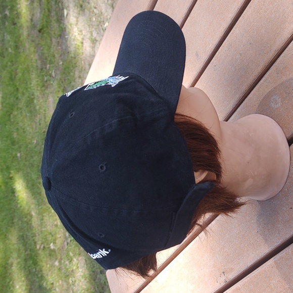 NBA Minnesota Timberwolves US Bank Embroidered Strap-on Cap Hat Black Blue - Picture 6 of 10